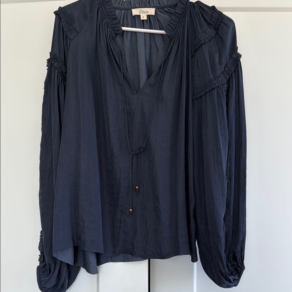 Chic Navy Blouse by